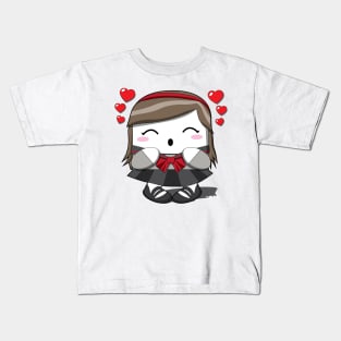 Kawaii Schoolgirl Kids T-Shirt